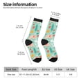 thumbnail image 2 of Picia Elephant and Flowers Print Athletic Socks for Men & Women – Cushioned Moisture-Wicking Crew Socks for Sports, Running, and Training, Soft & Breathable Size 5-11, 2 of 6