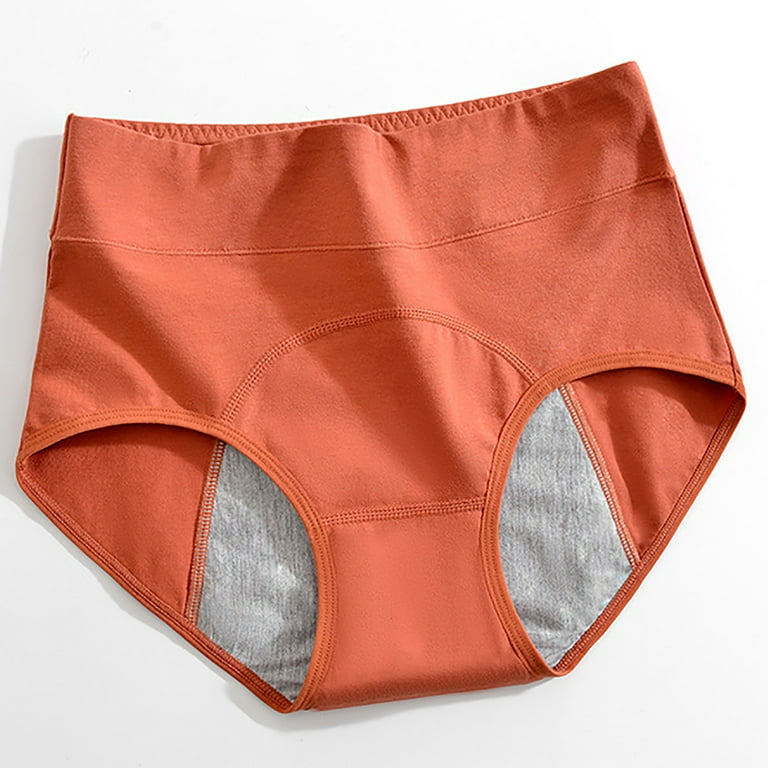 HUPOM Post Partum Underwear Women After Birth Girls Panties High Waist  Leisure Tie Seamless Waistband Orange XL 