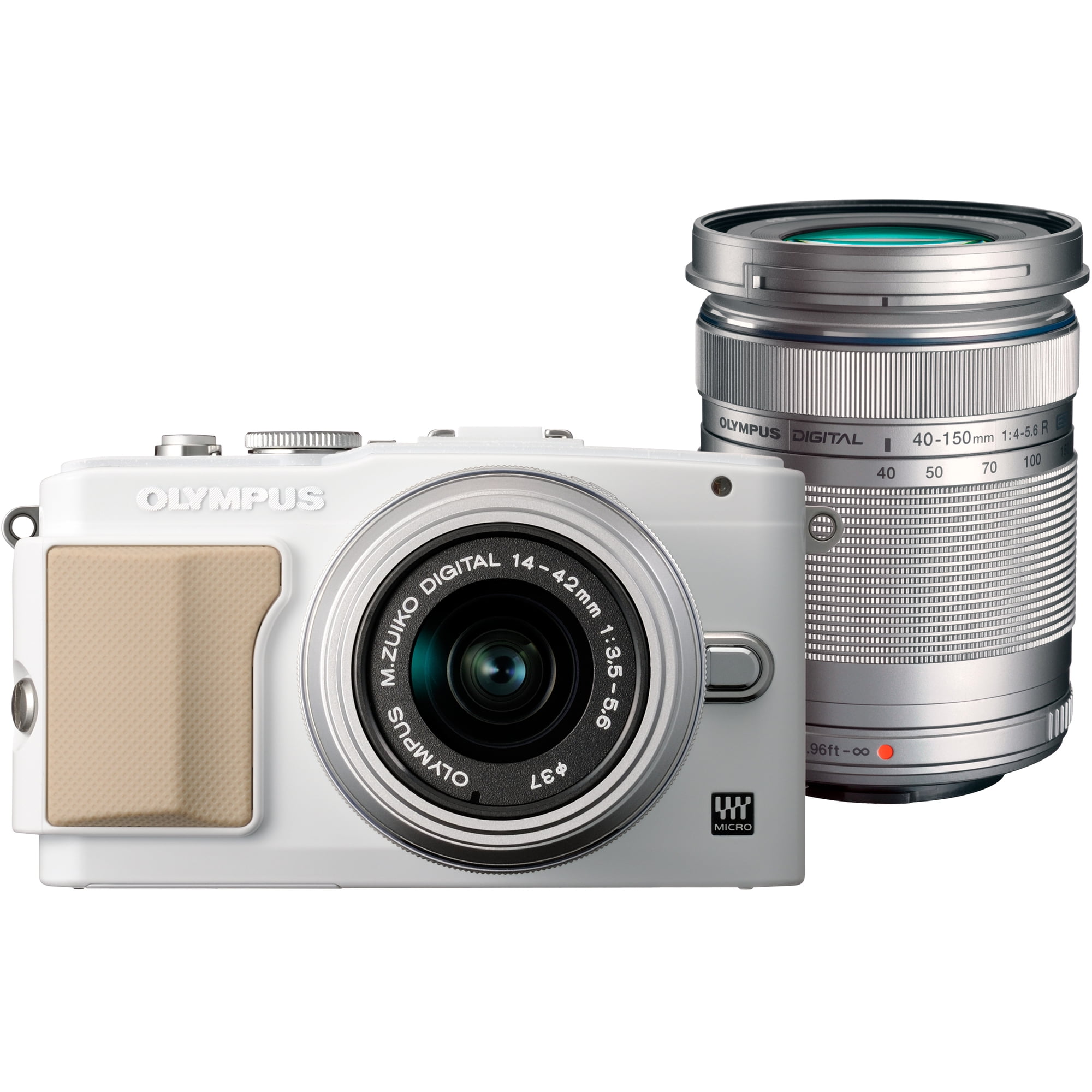 Olympus EPL5 Mirrorless 16MP Digital Camera w/ FLLM1 Flash & 1442mm
