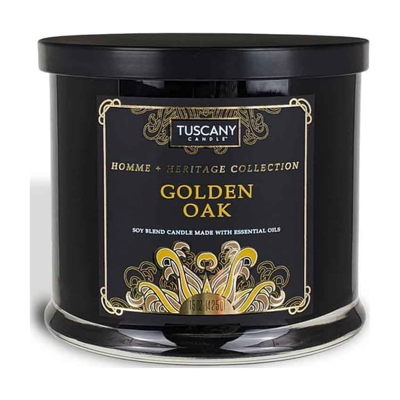 Golden Oak Scented Jar Candle (15 oz) – Homme   Heritage Collection
