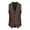 Khaki, variant on Men's Vintage Vest Slim Fit Suit Formal Prom Party Herringbone Pattern Waistcoat with Chain Detail Black 2XL
