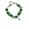 thumbnail image 2 of Delight Jewelry Silvertone Mini Two Sided Teal Heart - Green Irish Luck Bead Charm Bracelet, 7.5", 2 of 4