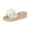 Beige, variant on Women's Platform Slippers Flower Appliques Flip Flops Summer Open Toe Slip on Beach Vacation Slippers Casual Slides Comfortable Boho Dress Shoes Beige 6.5 Wide