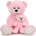 thumbnail image 1 of Oso de peluche Morismos Giant, rosa, 100 cm, con bebé, 1 of 6