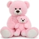 thumbnail image 1 of Oso de peluche Morismos Giant, rosa, 100 cm, con bebé, 1 of 6