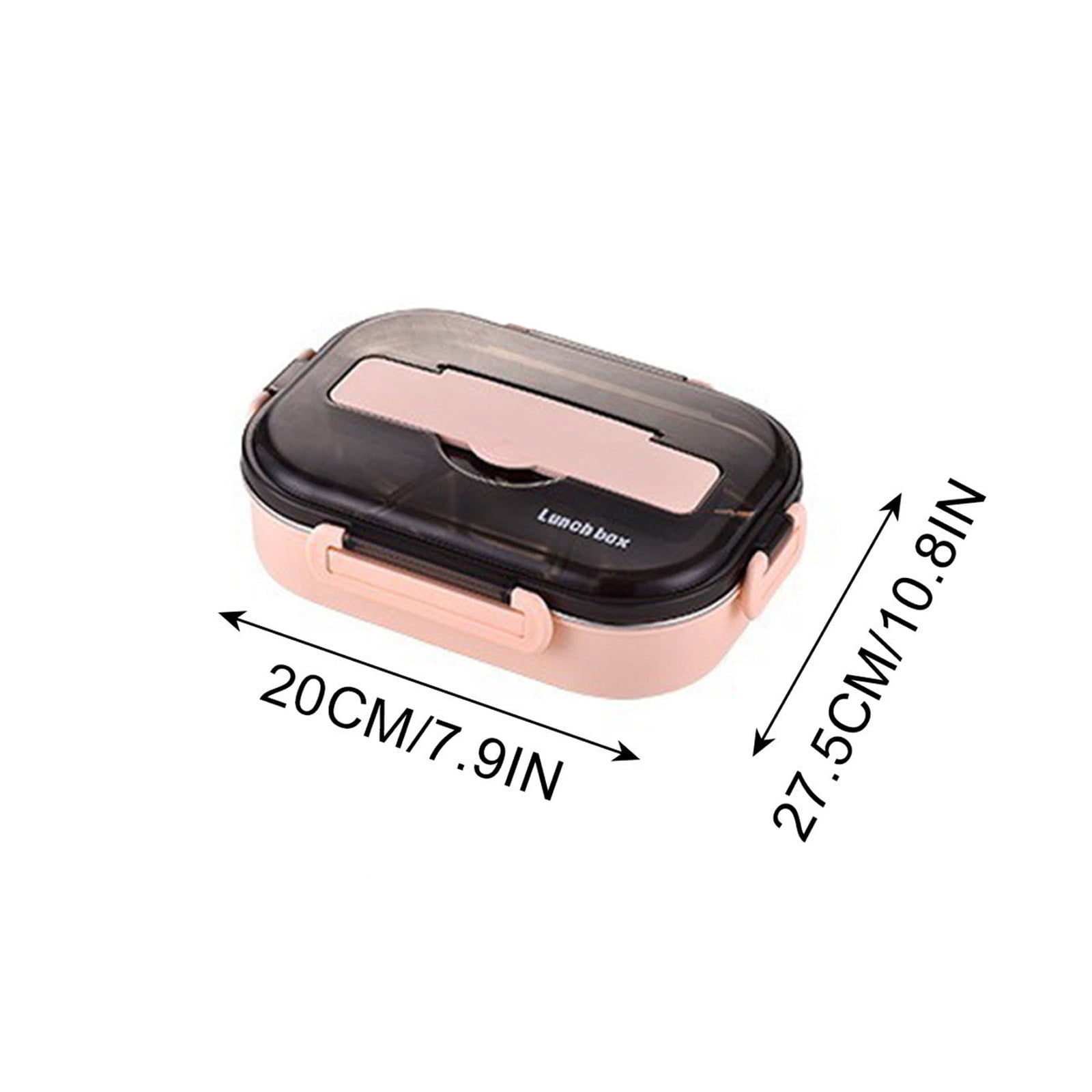 HengDidi 4-Compartment Stainless Steel Bento Box with Soup Container, Thermal Insulation Lunch Box for Office/Commute, Leak-Proof Microwaveable Food Storage Kit
