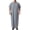 Gray, variant on Muslim Robe for Men Arab Short Sleeve Kaftan Islamic Arabic Abaya Thobe Ramadan Middle East Cloth Shirt Gown with Side Pocket Black