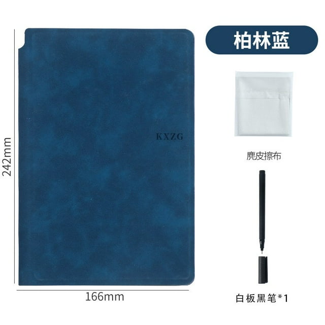 RRJ Cahier Réutilisable pour Tableau Blanc Format A5, Cahier Effaçable Dry Erase pour Planification de Notes et Croquis, Bloc-Notes Portable pour Tableau Blanc avec Gomme à Stylo, Livre de Gribouillage pour Études, Enseignants, Réunion de Bureau