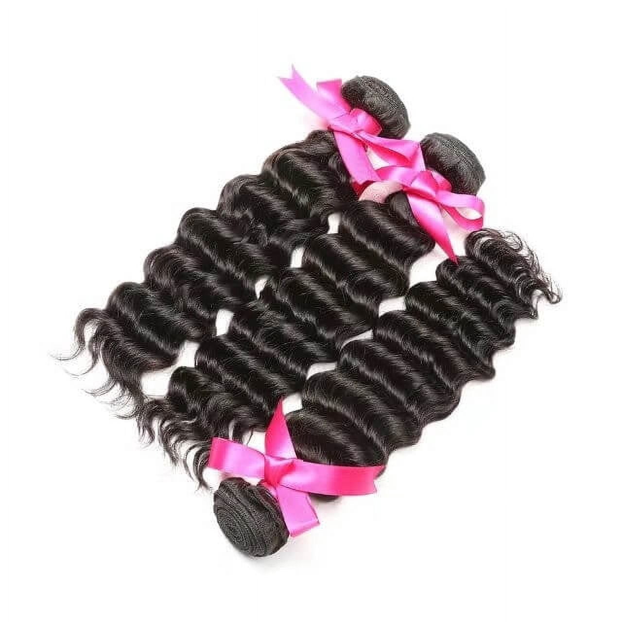 Ustar Brazilian Virgin 3 Bundles Deep Wave 100% Human Hair 10"12"14"