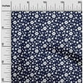 thumbnail image 2 of oneOone Cotton Jersey Dark Blue Fabric Floral Ditsy Silhouette Quilting Supplies Print Sewing Fabric By The Yard 58 Inch Wide, 2 of 4