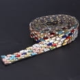 thumbnail image 3 of Mgaxyff Crystal Rhinestone Banding,1yard Multicolor Crystal Glass Rhinestone Chain Hotfix Ribbon Wedding Dress Clothing Decoration,DIY Dress Decoration, 3 of 8