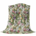 thumbnail image 6 of Sage Green Botanical Blanket Soft Cozy Warm Throw Blanket for Couch, Plush Fuzzy Flannel Fleece Blankets for Sofa, Spring Floral Summer Botanical Vintage Bed Blankets Gifts for Men, 50"x60", 6 of 9
