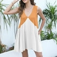 thumbnail image 7 of ibuvkizy Summer Dresses for Women Plus Size,Women Casual Loose Patchwork Color Pleated Sleeveeless V-Neck Dress With Pocket,Holiday Party Beach Dress,Gifts for Women, 7 of 7