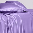 thumbnail image 3 of Cloud Fino Luxurious Satin Bed Sheets Lilac Silk Sheets Full XL 15 " Deep Pocket Pillowcases Sheet, 4-Piece, 3 of 6