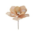 thumbnail image 2 of Generic Artificial Magnolia Flowers for Christmas Tree Decorations, Glitter Velvet Fabric with Flexible Stems,Festive Holiday Ornaments for Wreaths and Wedding Tables, 2 of 6