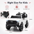 thumbnail image 4 of 24V Ride on Toy for Kids, Licensed Chevrolet 2 Seat Powered Ride on Car with Remote Control, 4 Wheels Spring Suspension, Bluetooth, LED Lights, Kids Electric Car for Age 3+, White, 4 of 10