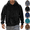 Black, variant on Frnrwgo Men's Hoodie Double-Sided Fleece Loose Fit Winter Casual Pullover with Kangaroo Pocket