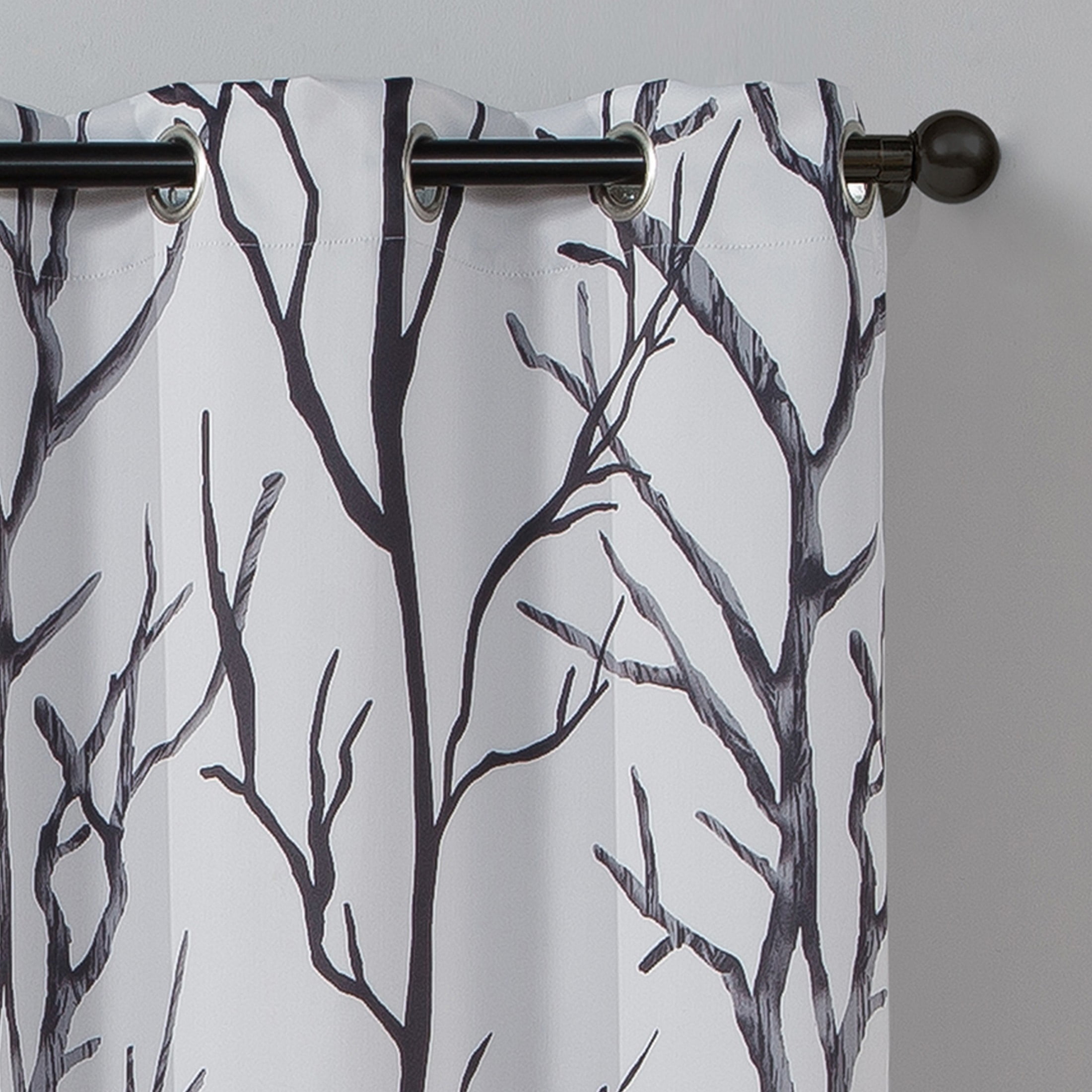 VCNY Home Kingdom Ivory Branch Grommet Blackout Curtain, 40" x 84"