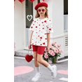 thumbnail image 5 of Arshiner Girls Summer 2 Piece Outfits Drop Shoulder T-Shirts and Biker Shorts Cool Kids Short Sets, 5 of 6