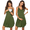 Army Green, variant on Women 3 in 1 Labor and Delivery/Maternity/Nursing Nightgown Button Down Sleeveless Pregnancy Dress for Breastfeeding