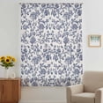 thumbnail image 3 of Blue Floral Leaf Sheer Curtains 45 Inches Long, Retro Farmhouse Plant Tree Branch Light Filering Curtains, Breathable Simi Curtain Privacy Drapes for Kitchen Bathroom Small Window Treatment, 3 of 9