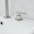 thumbnail image 4 of 8 in. Widespread Double Handle High-Arc Bathroom Faucet Water-Saving With Drain Kit In Brushed Nickel, 4 of 12