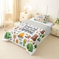 thumbnail image 2 of Catabedysis Watercolor Camping Twin Comforter Sets,Jungle Bear Owl Bedding Set For Boys,Multicolor,Light Gray Reversible,2-Piece,1 Comforter and 1 Pillowcase, 2 of 7