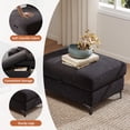 thumbnail image 6 of Modular Storage Ottoman for Sectional Sofa Chenille Upholstered Footrest Stool for Living Room Gray, 6 of 9