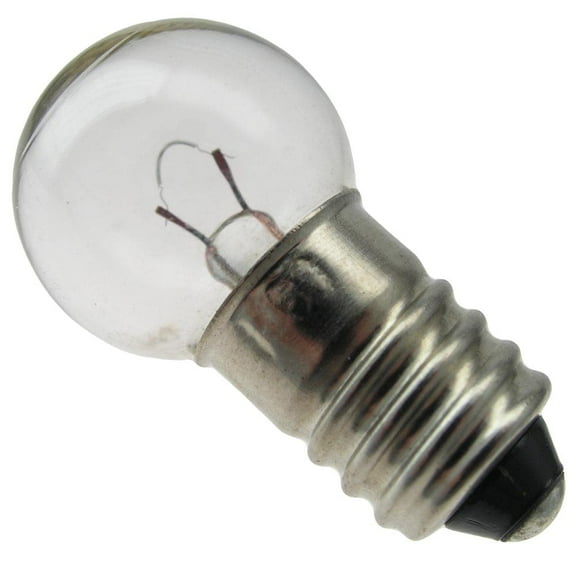 1483 Miniature Light Bulb, 6 Volts, E10 Base, (10 Pack)