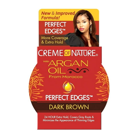 Creme of Nature Perfect Edges with Argan Oil, Dark Brown, 2.25 Oz