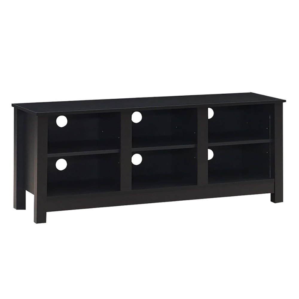 Finihen TV Stand, TV Cabinet, 60 Inch Entertainment TV Stand Cabinet, Media Entertainment Center with Storage, for Living Room, Bedroom, Black