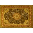 thumbnail image 1 of Ahgly Company Indoor Rectangle Medallion Yellow Traditional Area Rugs, 2' x 4', 1 of 4