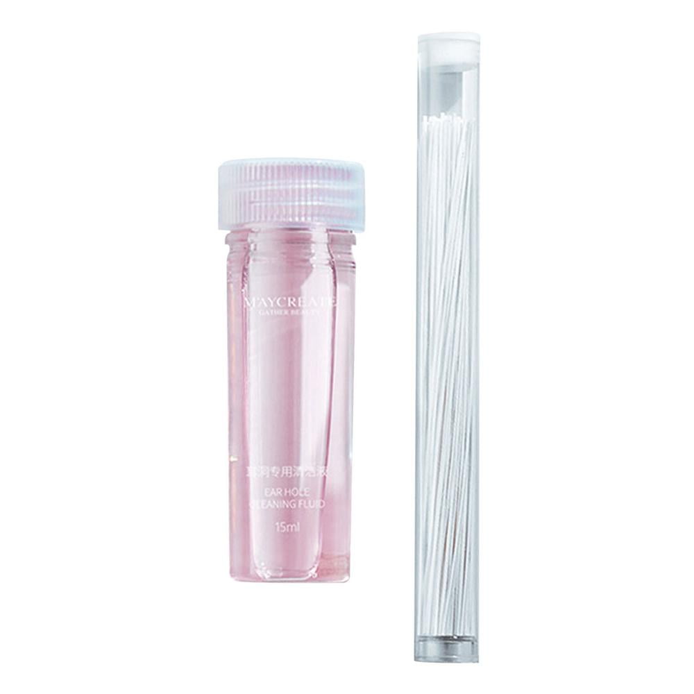 Famure Earrings Piercing Cleaning Line Ear Hole Floss Fluid Cleaning