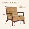 thumbnail image 2 of Villeston Mid Century Modern Accent Chair, Yellow, 2 of 8
