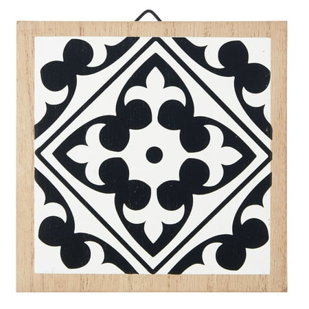 Way To Celebrate Hanging Decor, Black & White Tile
