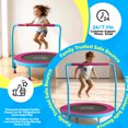 thumbnail image 3 of YORIN 36" Trampoline for Kids, 3FT Mini Indoor/Outdoor Foldable Toddler Trampoline with Adjustable Foam Handle, Small Rebounder Fitness Trampoline with No-Gap Padded Cover, Gift for Baby, Girls, Boys, 3 of 11