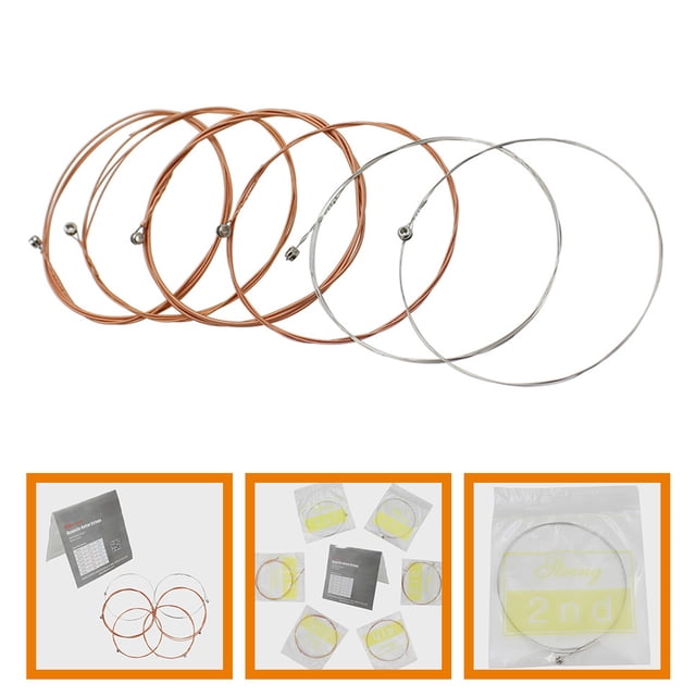 Phenofice 6Pcs Phosphor Bronze Acoustic Guitar Strings Replacement for Bass Folk Guitar Assorted Color
