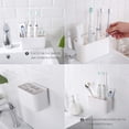 thumbnail image 4 of Portacepillos de dientes para baños, soporte de gran capacidad de primera calidad con 1 ranura grande, 4 ranuras medianas y 6 ranuras pequeñas, 4 of 5