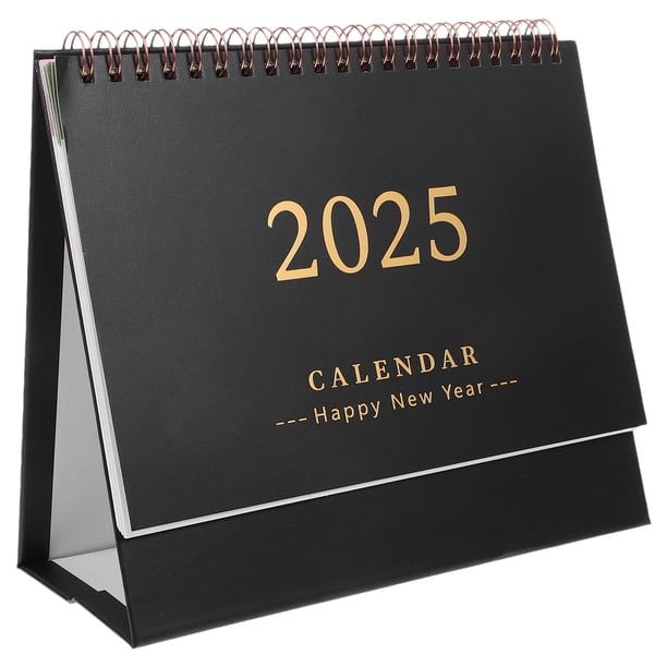 GOOHOCHY Mini calendario de escritorio 2025, calendario de mesa pequeño, mini calendario diario, calendarios planificadores mensuales para uso en el hogar, oficina, escuela, negocios