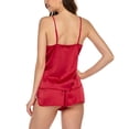 thumbnail image 3 of Conjunto de ropa de dormir para mujer Encantador chaleco con cuello en V, pantalones cortos, camisón, rojo, L Eigraketly XX000231-21, 3 of 7
