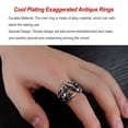 thumbnail image 4 of Qarigey Antique Rings Cool Plating Exaggerated Trend Personality Style Ring Adjustable Jewelry Men Gifts Size for Summer Holiday Type3 NO3, 4 of 6