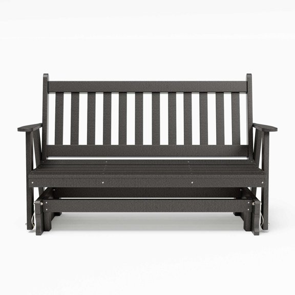 Keystone Amish Co. 5 Foot Franklin Poly Composite Porch Glider, Dark Gray