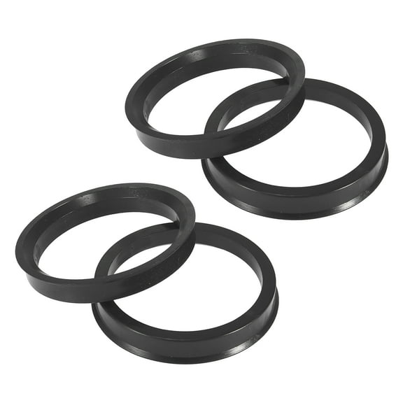 Unique Bargains 4pcs Plastic 56.6mm to 66.6mm Car Hub Centric Rings Wheel Spacer Black