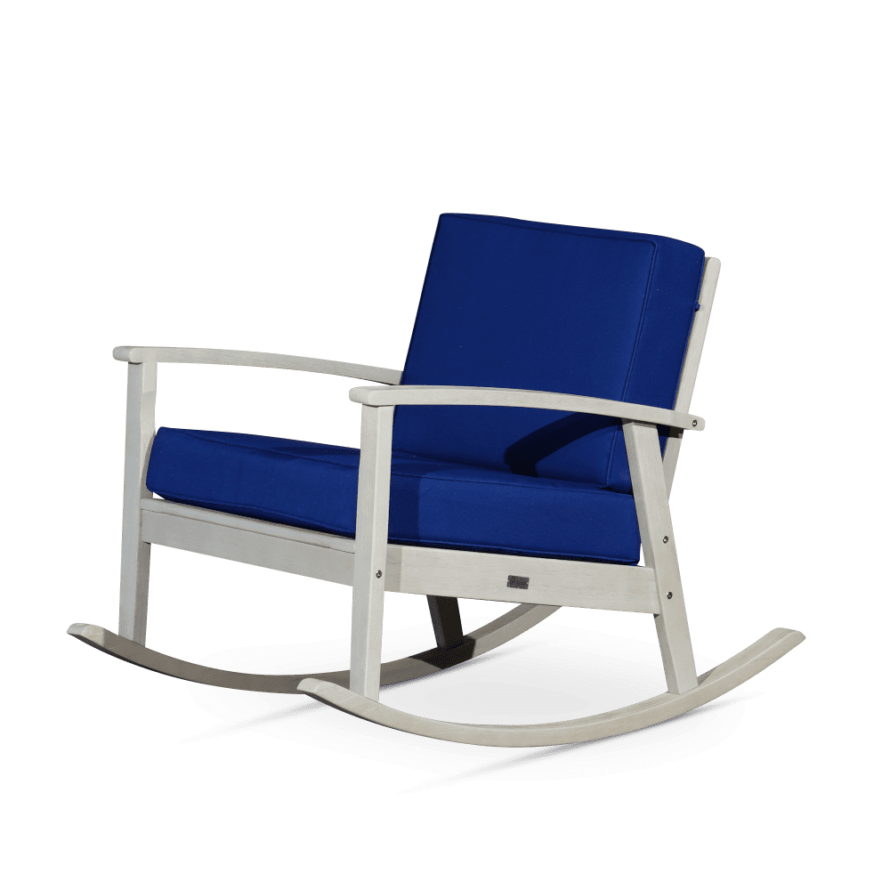 Patio Rocking Chair, Deep Seat Rocker with Thicken Cushion and Backrest