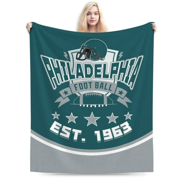 Philadelphia Football Throw Blanket, Soft Lightweight Plush Warm Blankets For Men And Women, Sports Fan Gifts Bed Tapestry For Sofa, Travel 50"X40"