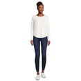 thumbnail image 3 of Time and Tru Women's Long Sleeve Hacci Top (2 Pack), 3 of 6