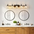 thumbnail image 4 of Danolapsi Modern Crystal Bathroom Vanity Lights Black Bathroom Light Fixtures Crystal Vanity Shower Lights Over Mirror, Mirror Glass Crystal Bathroom Vanity Lighting Fixtures, 4 of 7
