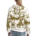 thumbnail image 7 of Picia Cattle Drive By Two Cowboys 1 Pattern Casual Women's Hoodie, Hooded Sweatshirt with Kangaroo Pocket, Comfortable Pullover with Eye-catching Drawstrings-XX-Large, 7 of 7