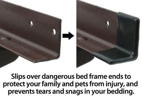 Bed Frame Plastic Gash Protector Guards 1-1/2 x 1-1/2 One set of 2 