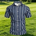 thumbnail image 5 of Guluxicc Men's Striped Shirts Button Down Short Sleeve Shirts for Everyday Wear Summer Casual Outfits, 5 of 5